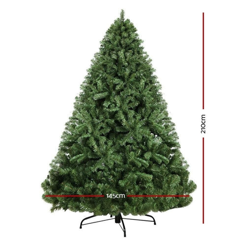 Jingle Jollys Christmas Tree 2.1M Xmas Tree Decorations Green 1250