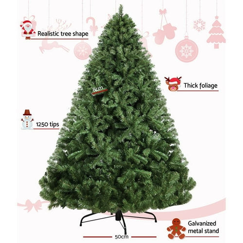 Jingle Jollys Christmas Tree 2.1M Xmas Tree Decorations Green 1250
