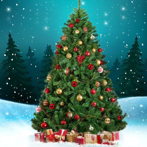Jingle Jollys Christmas Tree 2.1M Xmas Tree Decorations Green 1250