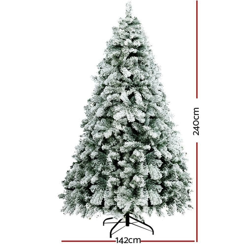 Jingle Jollys Snowy Christmas Tree 2.4M 8FT Xmas Decorations 859 Tips